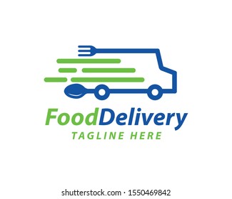 Fast Food Delivery Logo Template Design Vector, Symbol, Icon