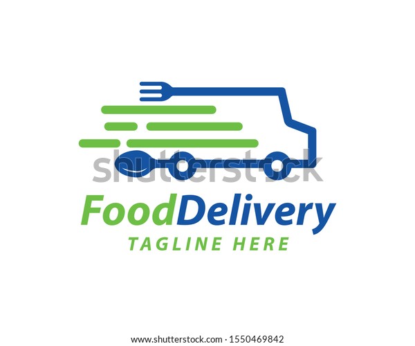 Fast Food Delivery Logo Template Design Vector,\
Symbol, Icon