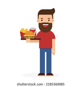 Fast Food Delivery Man Clipart Images