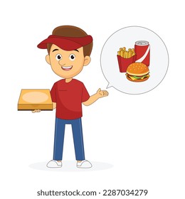 Fast Food Delivery Man Clipart Images