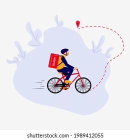 fast food delivery on a bike