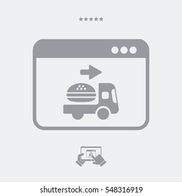Fast food delivery service - Vector flat icon
