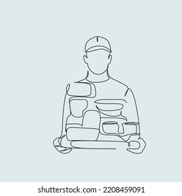 Fast food delivery  vector icon symbol, Pictogram flat outline design for applications and websites, isolated on white background, vector line art  illustration