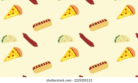 Fast Food design background pattern