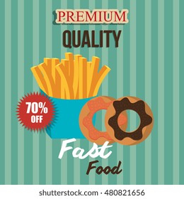 fast food design isolated