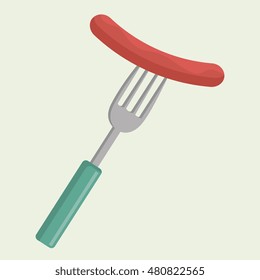 fast food design isolated