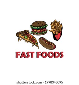 fast food design logo vector