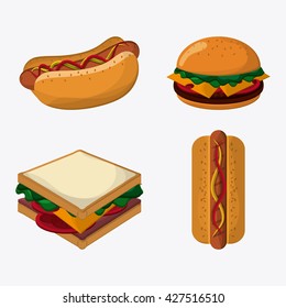 Fast food design. menu icon. Colorful illustration