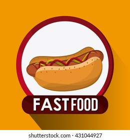 Fast Food design. Menu icon. Colorfull illustration , vector graphic