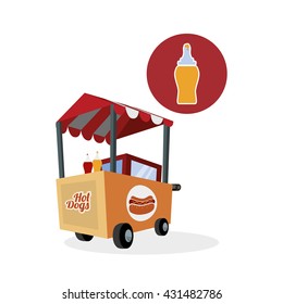 Fast food design. Menu icon. White background , vector