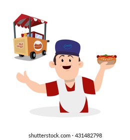 Fast food design. Menu icon. White background , vector
