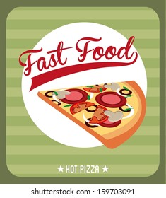 fast food design over green background vector illustration