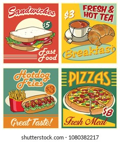 fast food design in retro