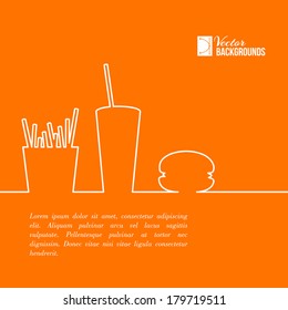 Fast Food Design. Vector Illustration.