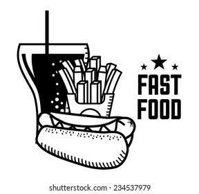fast food  design , vector illustration