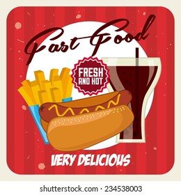 fast food  design , vector illustration