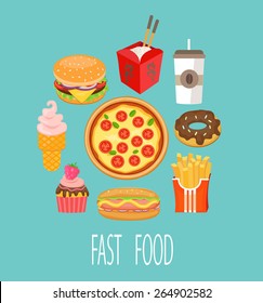 Fast food design. Vector illustration.