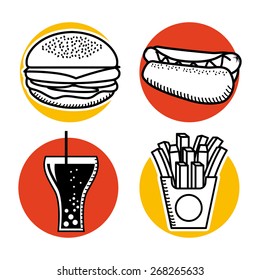 fast food design, vector illustration eps10 graphic 