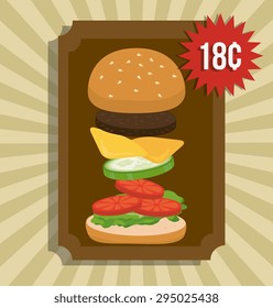 Fast food design, vector illustration eps 10.