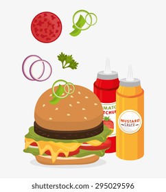 Fast food design, vector illustration eps 10.
