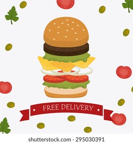Fast food design, vector illustration eps 10.