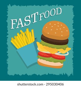 Fast food design, vector illustration eps 10.