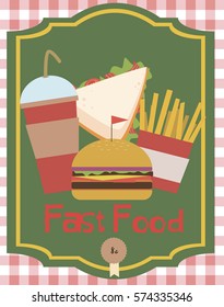 Fast food design. Vector illustration