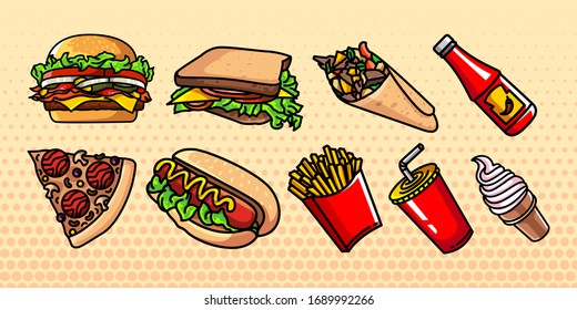 fast food design vectors illustration 