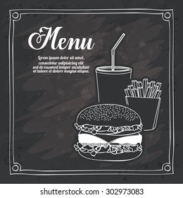 Fast Food digital design, vector illustration eps 10