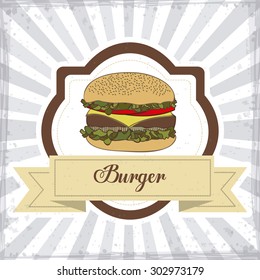 Fast Food digital design, vector illustration eps 10