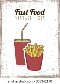 Fast Food digital design, vector illustration eps 10
