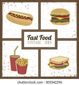 Fast Food digital design, vector illustration eps 10
