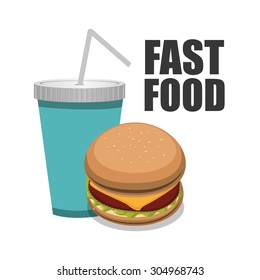 Fast Food digital design, vector illustration 10 eps graphic