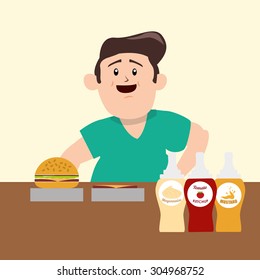 Fast Food digital design, vector illustration 10 eps graphic