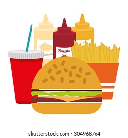 Fast Food digital design, vector illustration 10 eps graphic