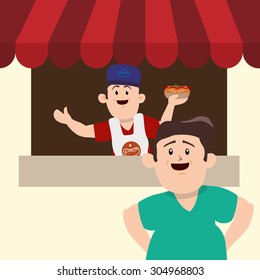 Fast Food digital design, vector illustration 10 eps graphic