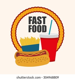 Fast Food digital design, vector illustration 10 eps graphic