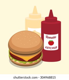 Fast Food digital design, vector illustration 10 eps graphic