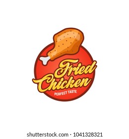 Fast food diner labels set. Fried chicken signs and banners. Playful signs collection perfect for food truck or fast food restaurant.