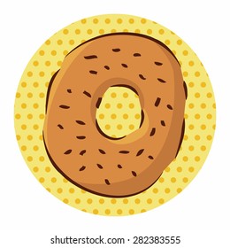 fast food donut flat icon elements,eps10