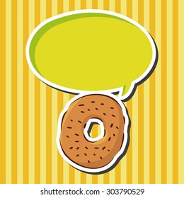fast food donut flat icon elements,eps10