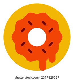 fast food donuts object vector  icon