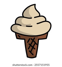 Fast Food Doodle Illustration - Ice Cream