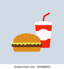 Fast food. Drink.
