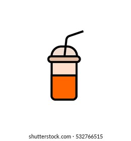 Fast food drink. Orange juice
