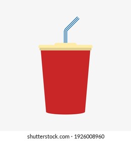 Fast Food Drink Vector Illustration Isolated On White Background.