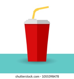 Fast food drinking cup. Vector Illustration, eps 10.
