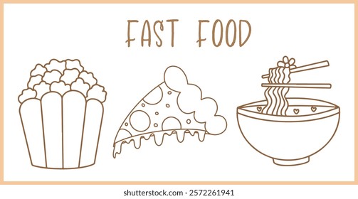 Fast food, drinks and snacks