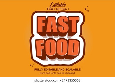 FAST FOOD EDITABLE TEXT EFFECT VECTOR FILE