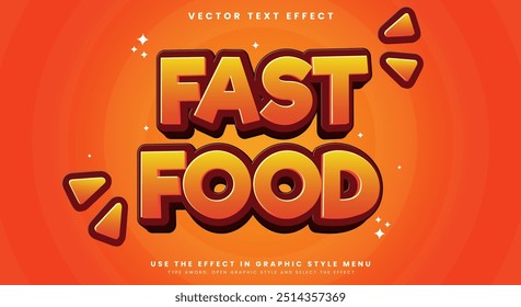 Fast Food Editable text effect Template Suitable for spicy food products